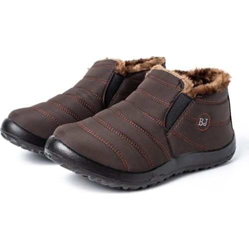 HKXN Women Shoes Flat Casual Winter Large Size 36-47 Sneakers Boots Men Waterproof Snow Ankle Boots for Women Couple Shoes