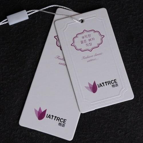Customized shape die cut price tags for clothing printed swing hang tag abels for clothes personized tag for bag jewelry luggage