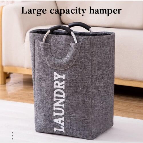 Wheeled Laundry Hamper With Handle Collapsible Fabric Laundry Basket Foldable Dirty Clothes Organizer Washing Bin Waterproof Bag