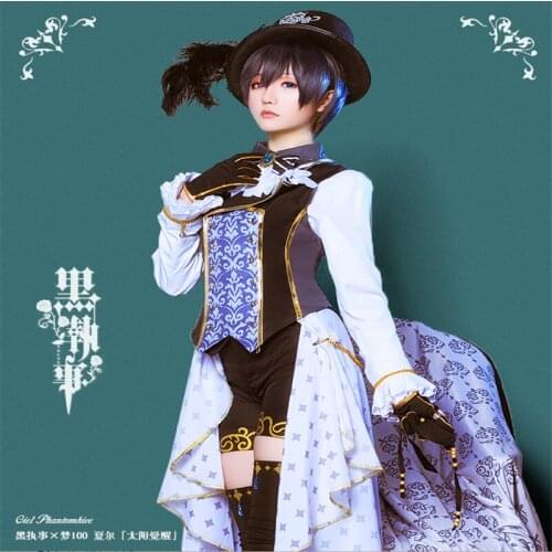 Black Butler Ciel Phantomhive Dream 100 sun rise moo rise sin awakening cosplay costume New Cloth Free Shipping