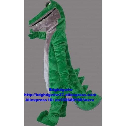 Green Crocodile Alligator Mascot Costume Adult Cartoon Character Outfit Suit Nursery School Attract Popularity zx911