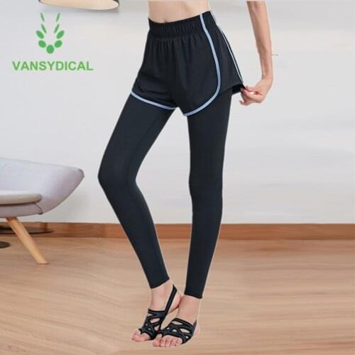 New Sports Leggings Women 2 in 1 Gym Yoga Pants High-waist Quick Dry Stretchy Sportswear Fitness Workout Training Running Tights
