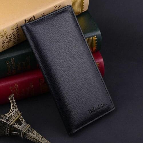 Trendy Mens Bifold Leather Multi Credit Card Holder Checkbook Purse Long Wallet Clutch one pieces