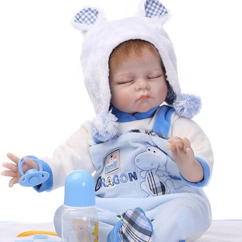 Lifelike 55cm silicone reborn babies dolls real bebe alive bebe toys bonecas brinquedo menina