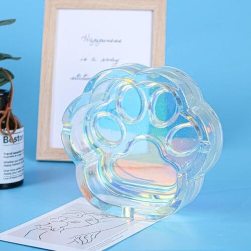 Diy Crystal Drop Glue Mirror Cat Claw Ashtray Silicone Mold Pendulum 18093