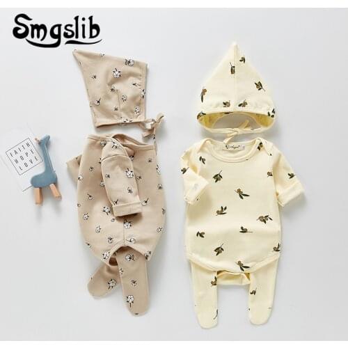 SMGSLIB 2021 Spring Autumn Infant Baby Rompers Baby Girls Boys Flower Short Sleeve Collar Clothes Rompers Rompers Child Outfit