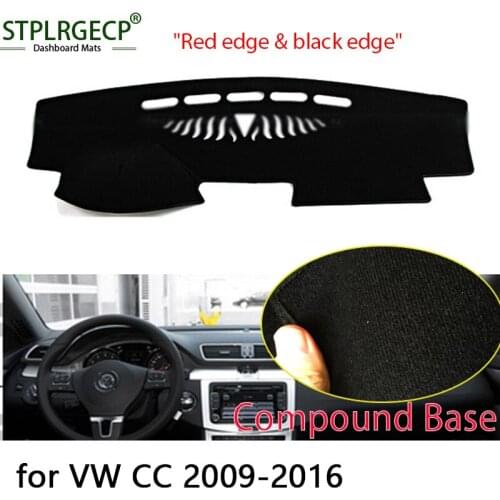 StplrgeCP For VW volkswagen CC double layer Car Dashboard Cover Avoid Light Pad Instrument Platform Dash Board Cover Sticker