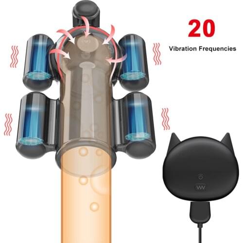 Glans Vibrator 20 Speed Vibrating Penisx Penis Training Ring Adult Sex Toys For Men Delay Ejaculation Male Masturbation Blowjob