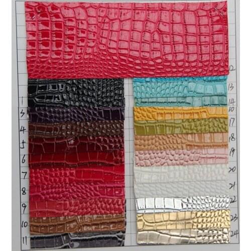 Highlight small crocodile grain synthetic PVC leather/ antique leather sofa/ brightly colored shoes material/ materials pvc