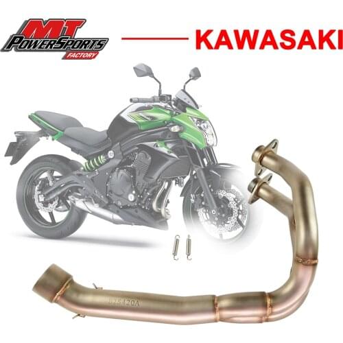 Exhaust Pipe For Kawasaki KAWASAKI ER6N NINJA650 2009 2010 2011 2015 Motorcycle Exhaust Escape Modified Slip On Mid Link Pipe