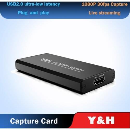 Y&H 4K HDMI-compatible to USB Video Capture Dongle Capture Resolution up to 1080P/30Hz Input For Game Capture