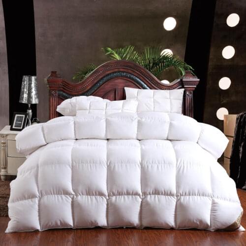Winter/Summer White Goose Down Quilt Cotton Quilt Quilt Cover White Quilt Cover Thick Quilt Extra Large Double