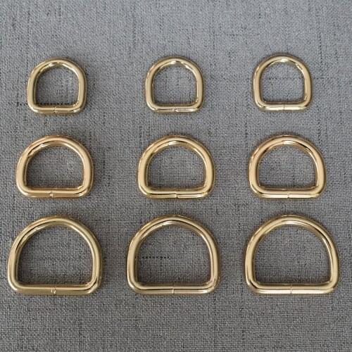 100 Pcs/Pack 15mm 20mm 25mm Webbing Strap D Ring For Bag Accessory Belt Loop Buckle Metal Hardware Pet Dog Collar Leads Leather