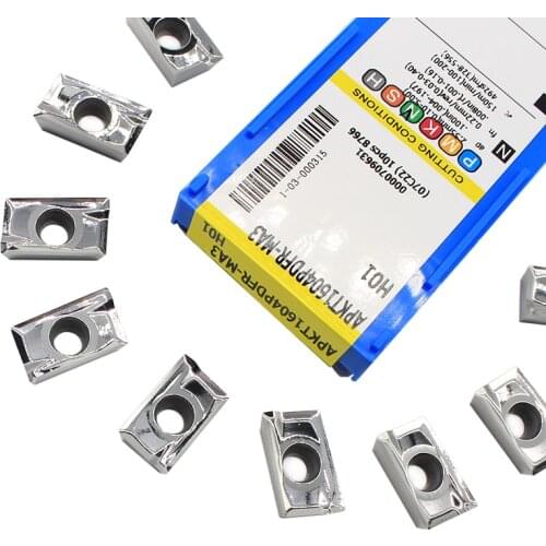 20PCS APKT1604 PDFR APKT 1604 MA3 H01 Aluminum cutter blade Insert Cutting Tool turning tool CNC Tools AL +TIN Alloy wood