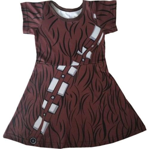 2020 Christmas Cosply Girls Dress Princess Birthday Party Gift Chewbecca Girls Dress For 1-10Y