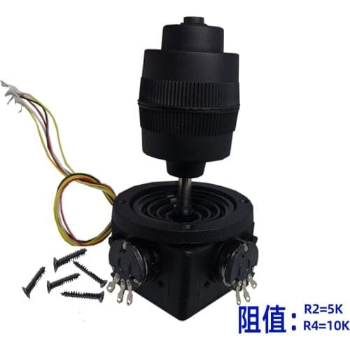 4-Axis Joystick Potentiometer Button for JH-D400X-R4/R2 10K/5K Black with Wire Automatization Machine Control