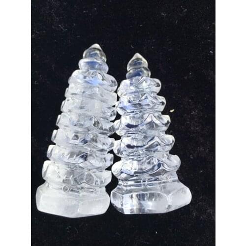5-6cm natural clear crystal tower wenchang tower buddhist products, household decoration