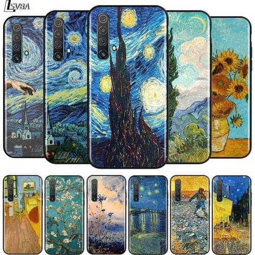 Van Gogh Oil Art for OPPO Realme V15 X5 X3 X50 X7 X2 C17 C11 C3 C2 7 7i 6 6S 6i 5 Narzo 20 Pro Black Phone Case