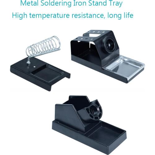 RIESBA Good Quality mental Soldering Iron Stand Solder Base Welding Wire Holder with Sponge Black