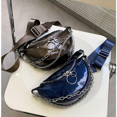 Designer Womens Bag Belt Bags Paint Surface PU Leather Chain Fanny Pack Bananka Fashion Shoulder Bag Belly Band Waist Bag