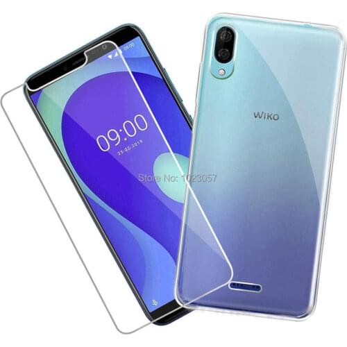 For Wiko Y80 Y60 Soft Cover + Screen Protector Tempered Glass Protective Film For Wiko Y80 Y60