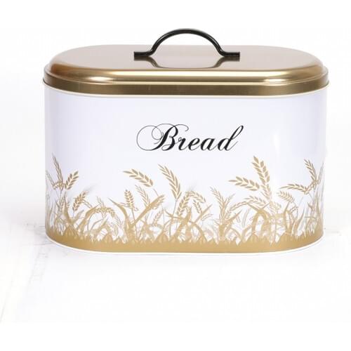 House EF002-13 Metal Oval Bread Box 11 lt