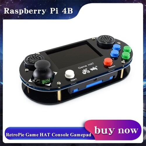 Raspberry Pi 4 / 3 B+Plus / 3B / Zero W RetroPie Game HAT Console Gamepad with 480 x 320 3.5 inch IPS Screen RPI122