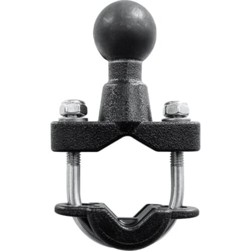 Motorcycle Handle Bar Rail Mount 37mm Width U-Bolt Mounting Base with 1 Inch Ball for Gopro GPS Work for Ram Mounts