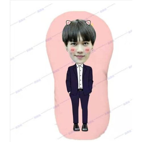 Lin Yanjun Humanoid Pillow Real Photos Waiting Surrounding Shaped Pillow Cartoon Doll Doll Waist Cushion Home Decor Cute Pillow