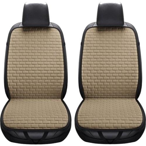 Flax Car Seat Cover Automobile Linen Seat Cushion Pad Mat Washable Protector with Backrest for Auto Interior Truck Suv Van