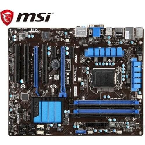MSI Z77A-G43 original motherboard LGA 1155 DDR3 for i3 i5 i7 cpu 32GB USB3.0 SATA3 Z77 used board Desktop motherboard