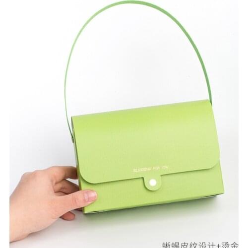Fashion Avocado Green gift box packaging for Birthday Party Wedding Favors portable cake Biscuit Candy box New 2020 10/20pcs