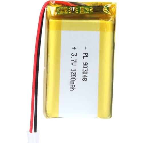 YDL 3.7V 1200mAh 903048 Rechargeable Lipo Battery with JST Connector