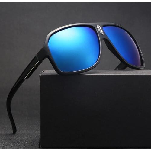 Fashion Square Retro Carlisla Large Frame Colorful Reflective Sports Sunglasses Women Versatile Big Motion Sunglasses