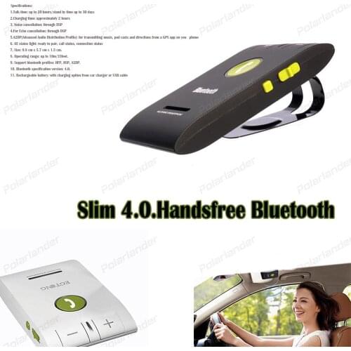 Sun visor Slim 4.0.Handsfree mini car-styling Bluetooth sun visor For Universal Phone with Car Charger MP3 Player Plastic