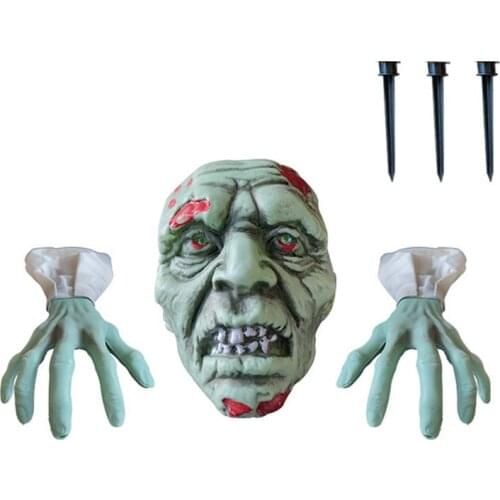 Scary Halloween Zombie Gesicht Arme Scary Horror Skeleton Schädel Kopf Hand Friedhof Requisiten Decor