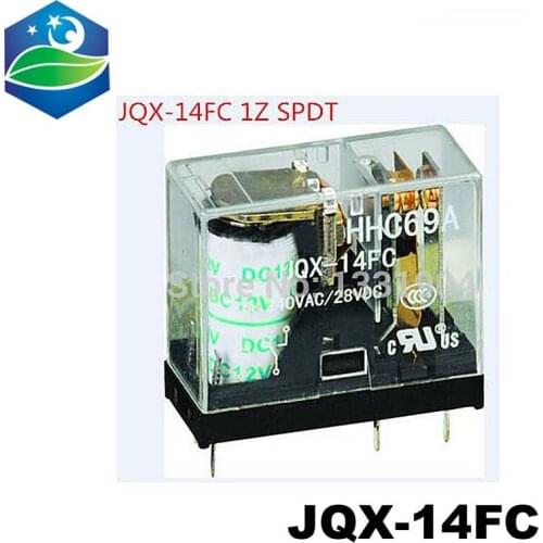 10PCS/LOT SPDT JQX-14FC 10A DC/AC 12V/24V Coil Electromagnetic Power Relay, PCB Mount relay, G2R omrons,5 pins