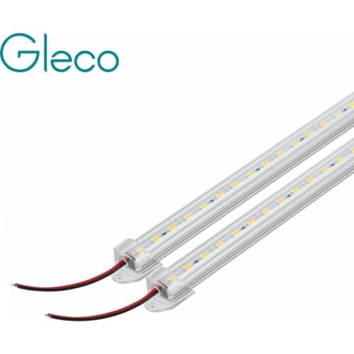 2pcs*50cm LED bar light 5730 5630 DC12V 36LED Hard Rigid LED Strip Bar Light 5730 with U Aluminium shell +pc cover