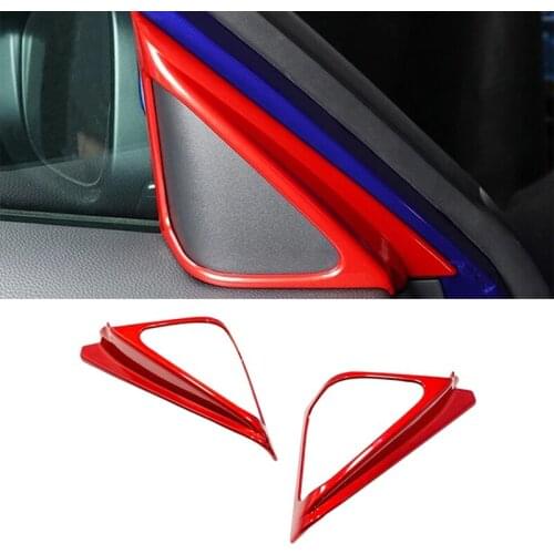 2PCS Car Speaker Cover Front Door A-Pillar Inner Triple-cornered Frame Trim for Honda Accord 10Th 2018-2020