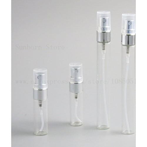 24pcs/lot 3.5ml 10ml Small Clear Glass Perfume Bottle Sprayer Parfume Atomizer e Liquid Container Refillable Travel Bottle