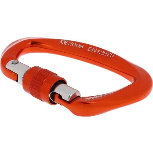 2x Safety Screw Lock Carabiner Rock Tree Climbing Mountaineering Equip 25KN