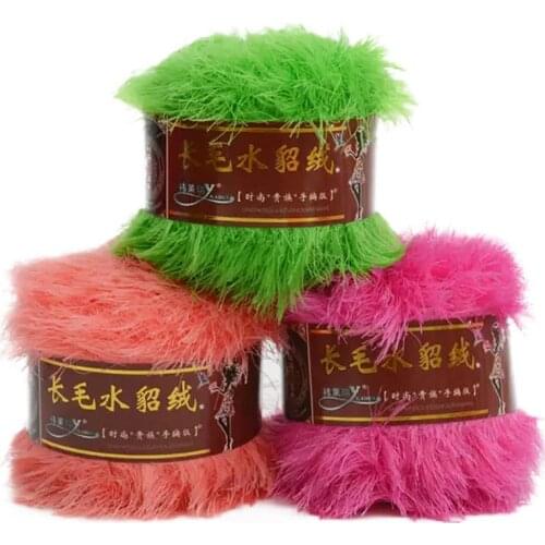 50g/ball Worsted Anti-Pill Faux Mink Nylon Cashmere Yarn for Hand Knitting Crochet Sweater Scarf Hook Needle Thread FZ394