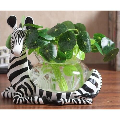 Fish tank european-style creative hydroponic vessel pot fish tank living room partition cabinet office decorative vase display