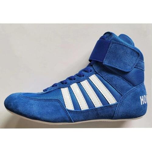 SINOBUDO Unisex Wrestling Shoes For Men Training Shoes Rubber Outsole Lace Up Boots Sneakers Professional SAMBOBoxing Shoes S003