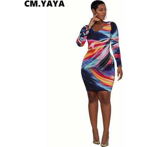 CM.YAYA Long Sleeve Summer Dresses