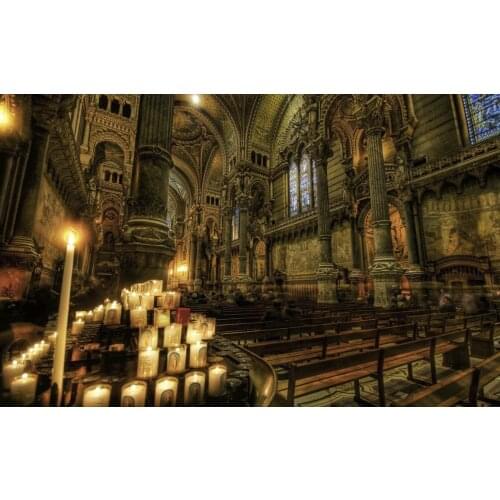 Catholic Church Stage Light European Palace photo backdrop High quality Computer print wedding background