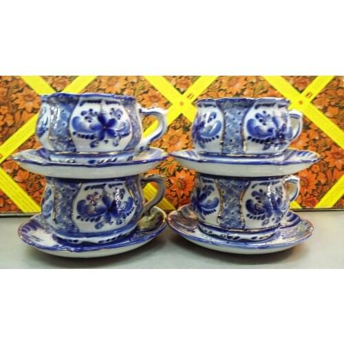 Гжельские узоры Tea Pairs