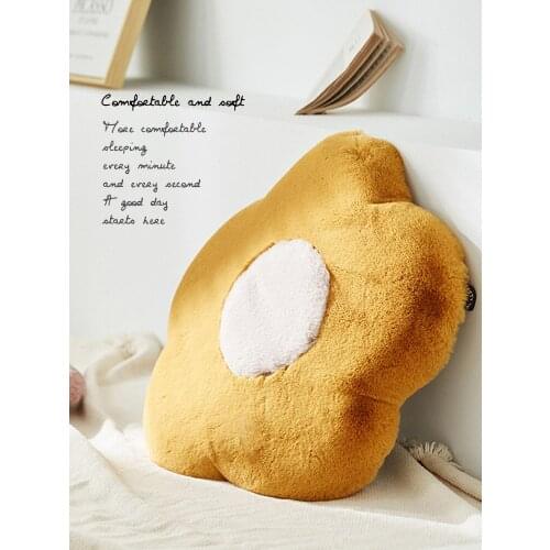 INS Style Girl Heart Flower Rabbit Fur Cushion Thickened Chair Cushion Cushion Autumn and Winter Plush Bay Window Cushion