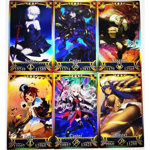 36pcs/set Fate Fgo Saber Fate/Grand Order Ruler Rider No.2 Hobby Collectibles Game Anime Collection Cards