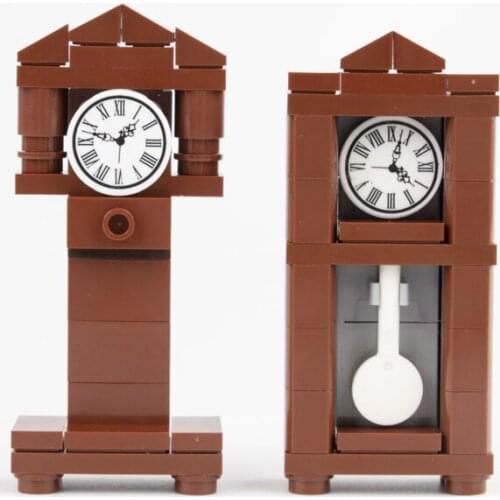 MOC City Parts Clock Buliding Blocks Vintage Furniture Decoration DIY Educational Toys for children Gifts Compatible Bricks C070